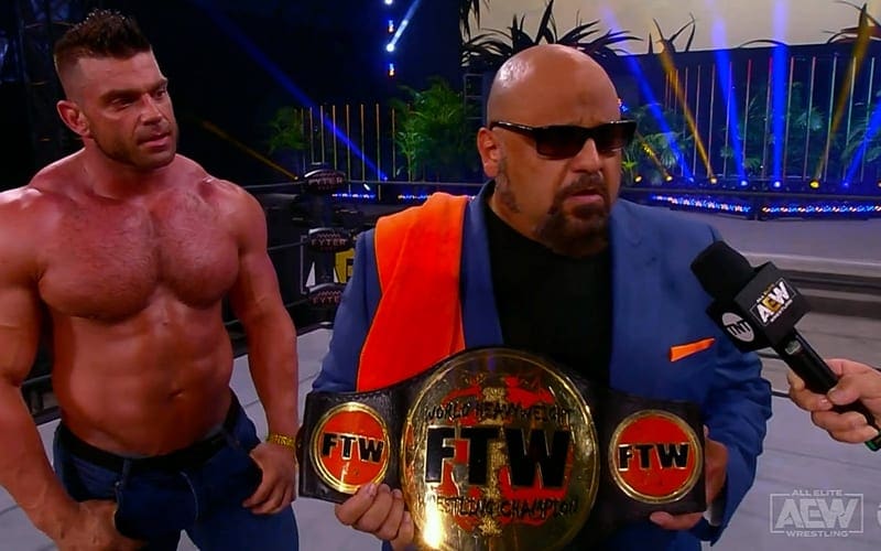 Taz Fires Back At Fan For Saying FTW Title Isn’t ‘A Real Championship’