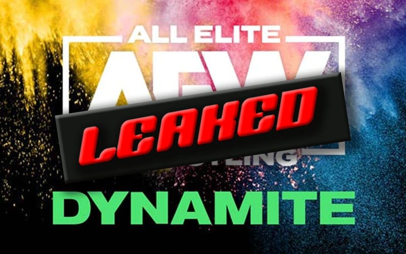 Big Leaked Spoiler For AEW Dynamite Next Week
