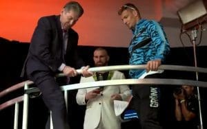 WWE Reveals Footage Of Vince McMahon Demonstrating WrestleMania Dive For Rob Gronkowski