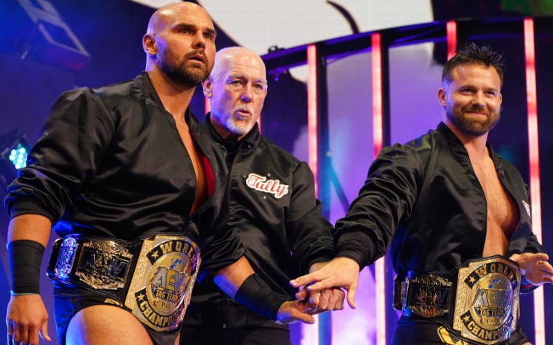 FTR Representing WWE Title Wins With AEW Full Gear Attire