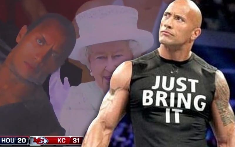 The Rock Jokes About Being Seated Next To The Queen During NFL Game