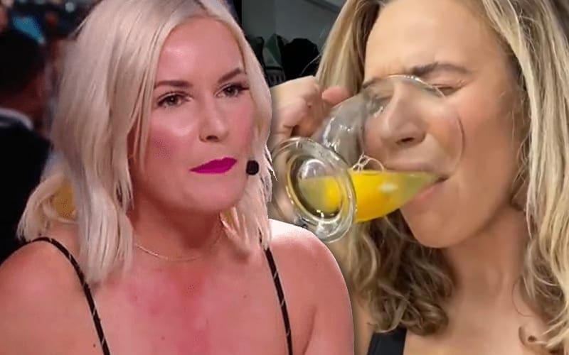 Renee Young Grossed Out By Lana’s Egg Drinking Antics