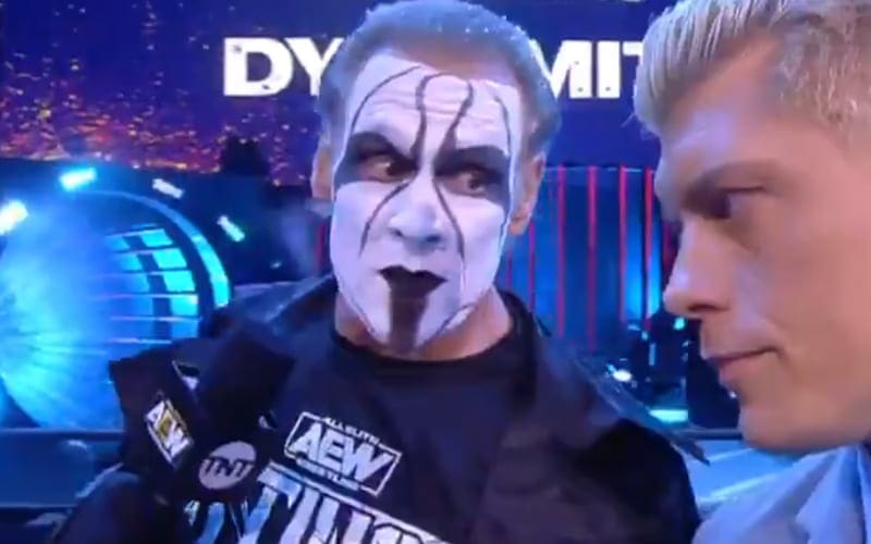 Sting Started Doing Live AEW Matches After Cody Rhodes Gave Him Props For His Kinetic Energy