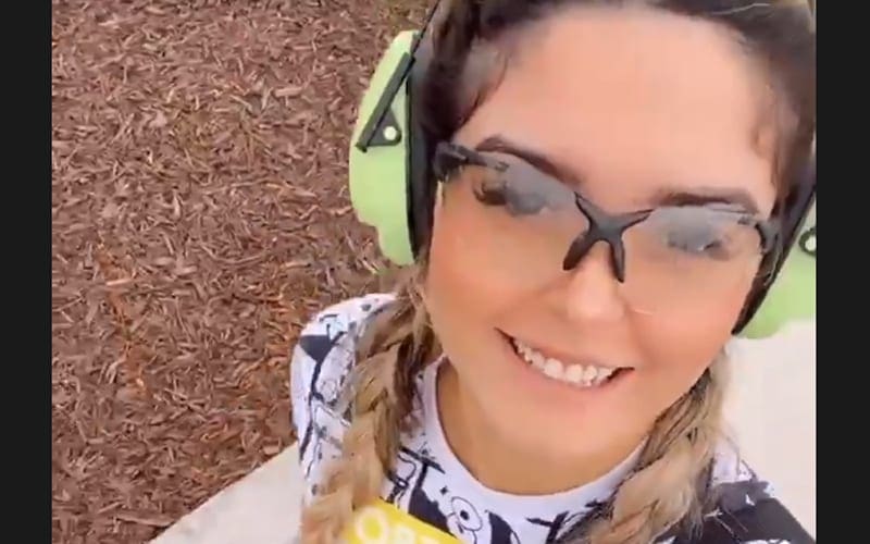 Tay Conti Shows Off At The Shooting Range