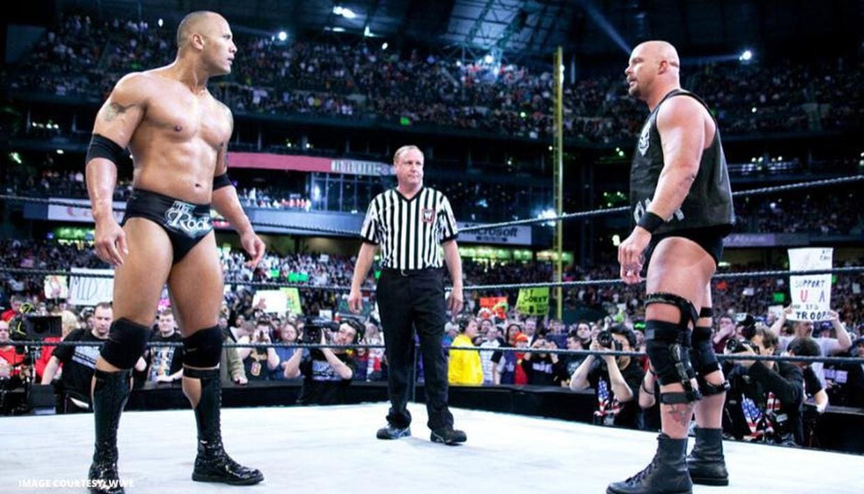 ‘Stone Cold’ Steve Austin Says WrestleMania 19 Match Against The Rock Could Have Been Better