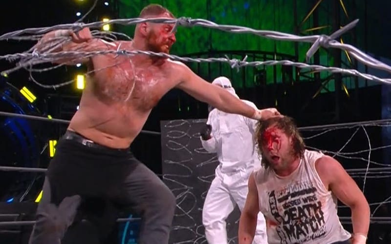 AEW Barbed Wire Deathmatch Brought Bloody Ending To Revolution PPV