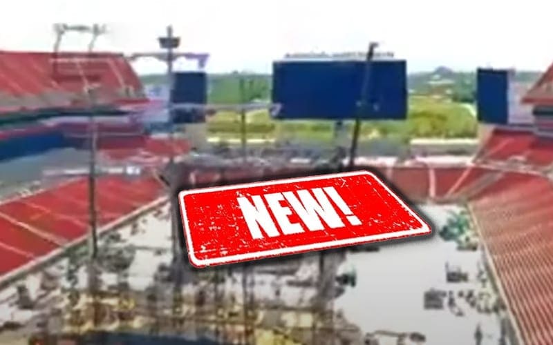 New Drone Footage Of WWE WrestleMania Stage Construction Revealed