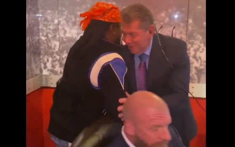 Wale Gets Hug From Vince McMahon Backstage During WrestleMania