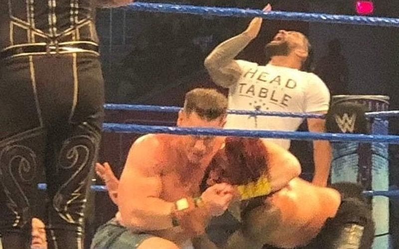 Roman Reigns Caught Yawning While Watching John Cena Wrestle Dark Match