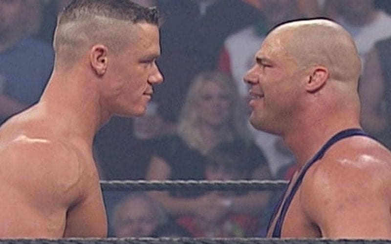 John Cena Says Iconic Moment With Kurt Angle Wasn’t Supposed To Happen