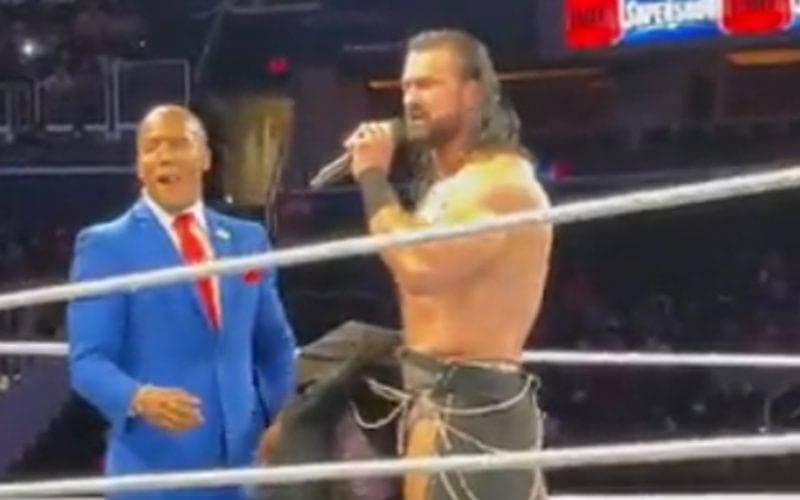 Drew McIntyre Has Embarrassing Wardrobe Malfunction During WWE Live Event