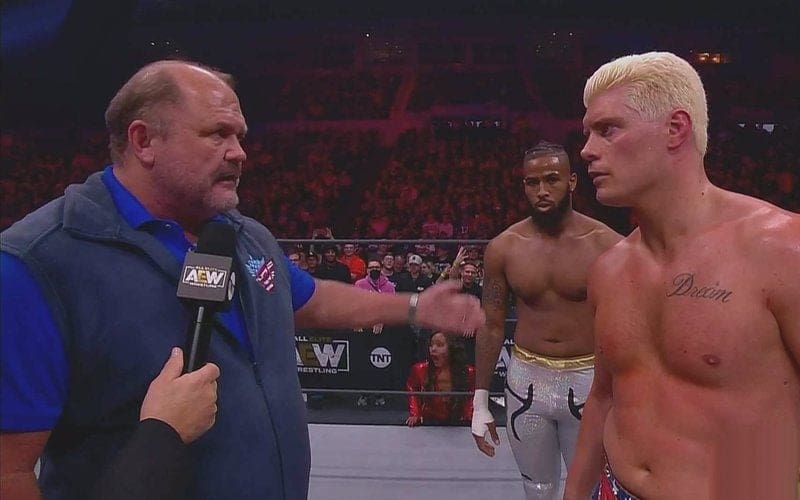 Arn Anderson Tells Cody Rhodes Off & Leaves Him In The Ring On AEW Dynamite