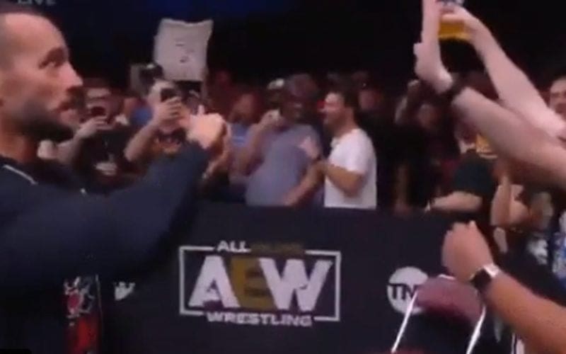 CM Punk’s Hilarious Reaction To Beer In Crowd At AEW Dynamite Goes Viral
