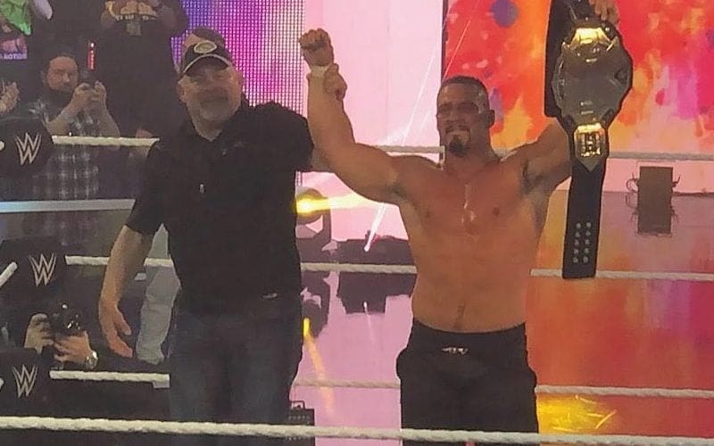 Bron Breakker Celebrates With Rick Steiner After NXT Title Win