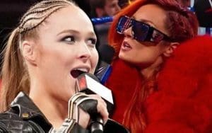 WWE Considering Becky Lynch vs Ronda Rousey For WrestleMania 38 WWE Considering Becky Lynch vs Ronda Rousey For WrestleMania 38