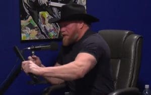 Brock Lesnar Breaks Pat McAfee's Table During Interview