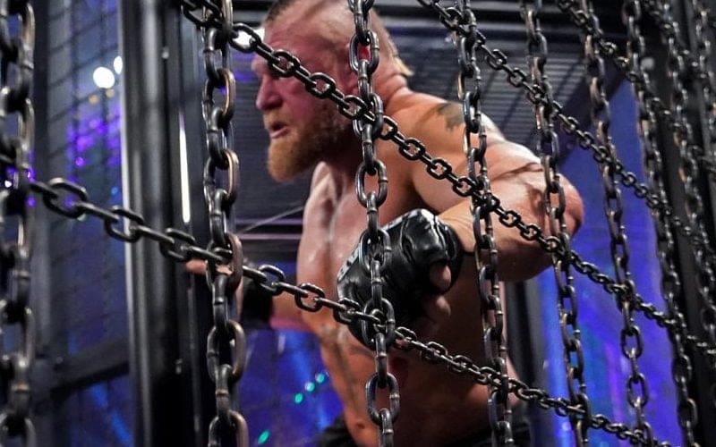 Why Brock Lesnar Legitimately Broke Out Of His Pod At WWE Elimination Chamber