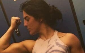 Tessa Blanchard Flexes Hard In Sports Bra Gym Selfie