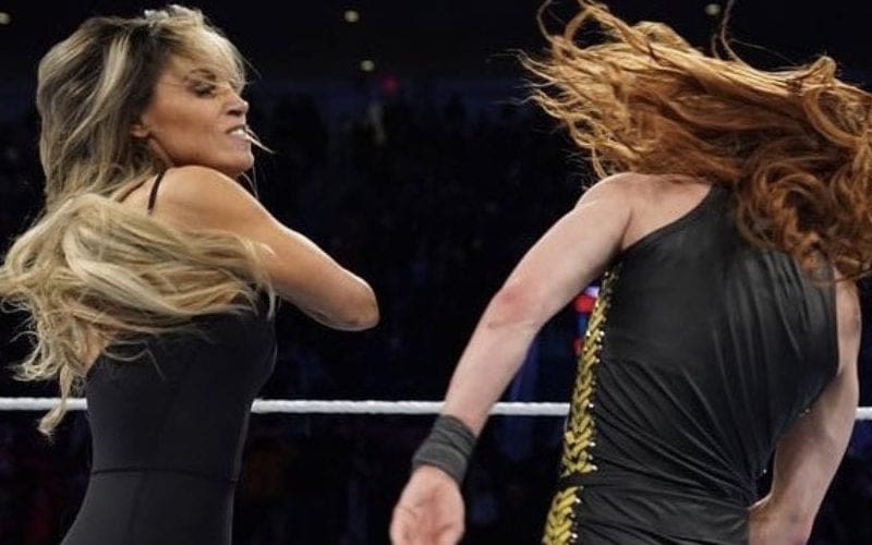 Trish Stratus Shows Up To Slap Becky Lynch At WWE Live Event