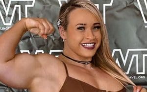 Jordynne Grace Flexes On Red Carpet In Tiny Leather Top Jordynne Grace Flexes On Red Carpet In Tiny Leather Top