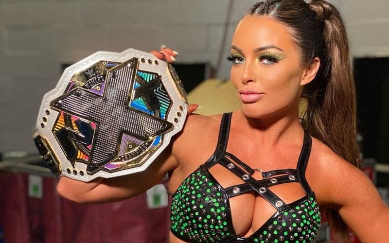 Mandy Rose Poses With Newly Redesigned NXT Women’s Title
