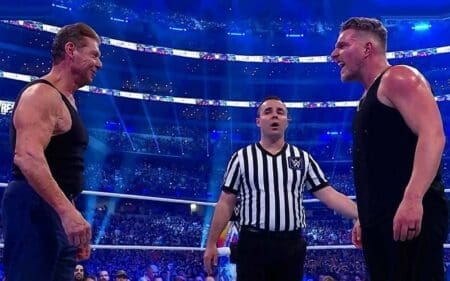 Vince McMahon Beats Pat McAfee In Impromptu Match At WrestleMania 38 Vince McMahon Beats Pat McAfee In Impromptu Match At WrestleMania 38