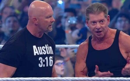 Steve Austin Makes Surprise WrestleMania Appearance To Stun Vince McMahon & Pat McAfee Steve Austin Makes Surprise WrestleMania Appearance To Stun Vince McMahon & Pat McAfee