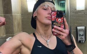 Rhea Ripley Flexes Big In Revealing Mirror Selfie Rhea Ripley Flexes Big In Revealing Mirror Selfie