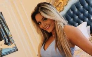 Tay Conti Rolls In Bed Wearing Low-Cut Dress Tay Conti Rolls In Bed Wearing Low-Cut Dress