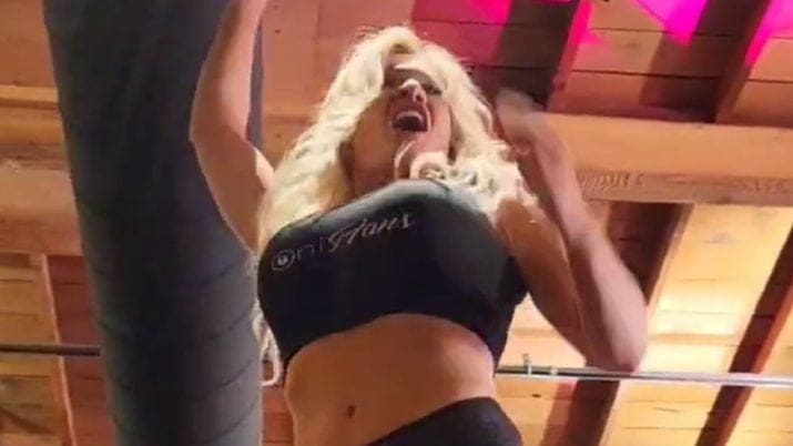 Scarlett Bordeaux Competes In Bra & Panties Match At Indie Wrestling Event