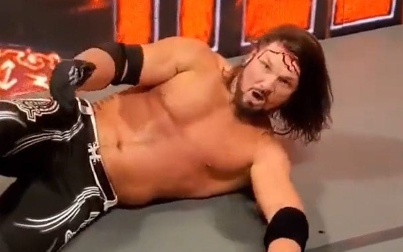 AJ Styles Bleeds Profusely During Hell In A Cell In Fan Video