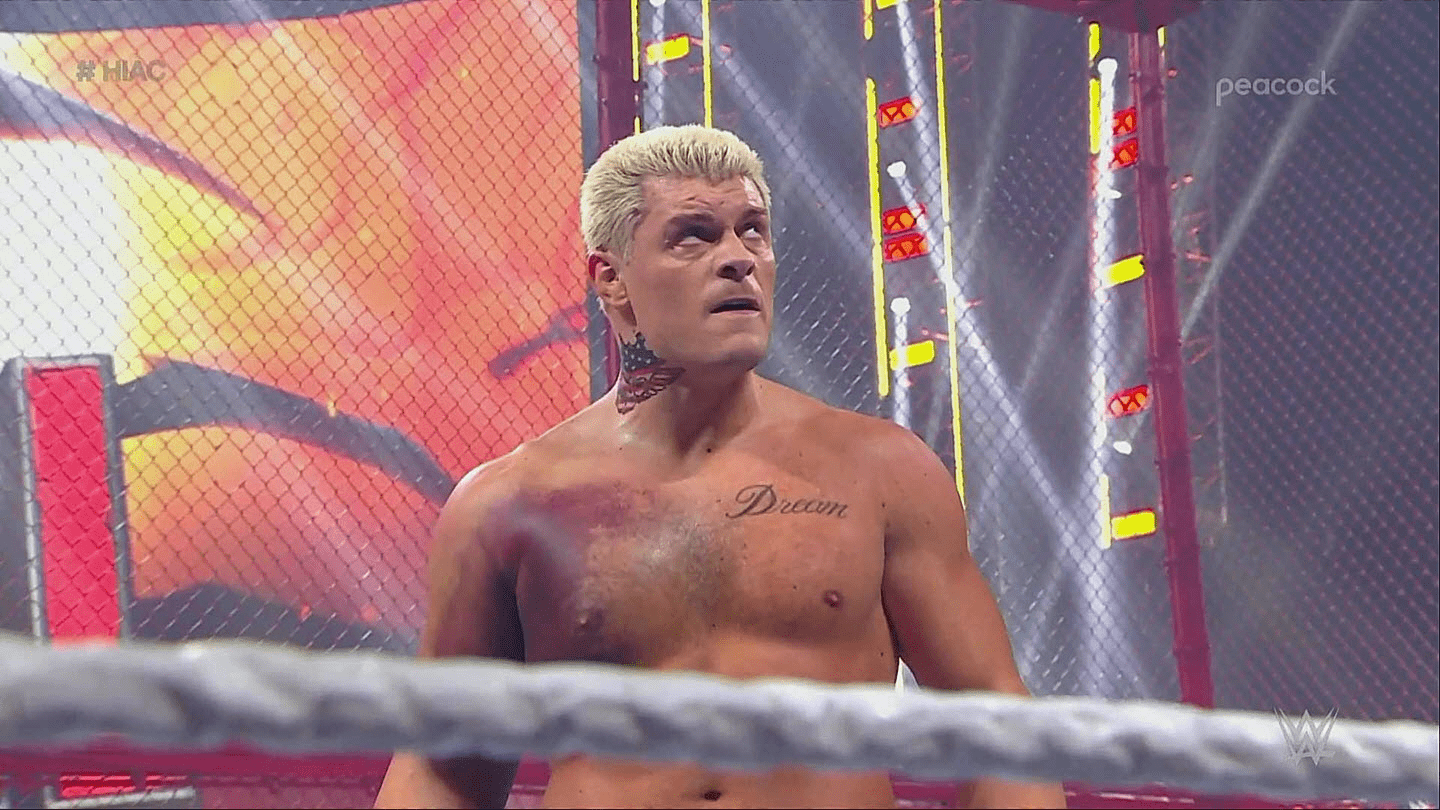 Cody Rhodes Wrestles WWE Hell In A Cell Match Through Gruesome Injury