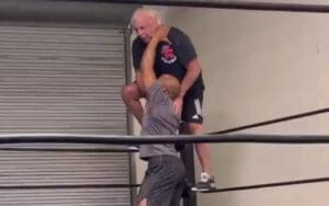 Ric Flair Takes Bump Off Top Rope In New Training Session Video