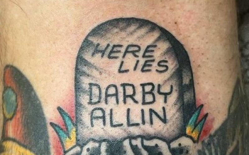 Brody King Gets Creepy Tattoo Of Darby Allin’s Tombstone