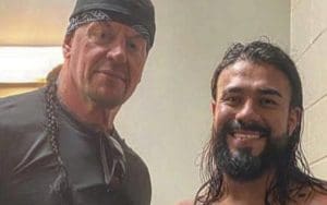 Andrade El Idolo Poses With The Undertaker After Ric Flair's Last Match