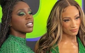 Sasha Banks & Naomi Rock Green At Marvel's She-Hulk Premiere