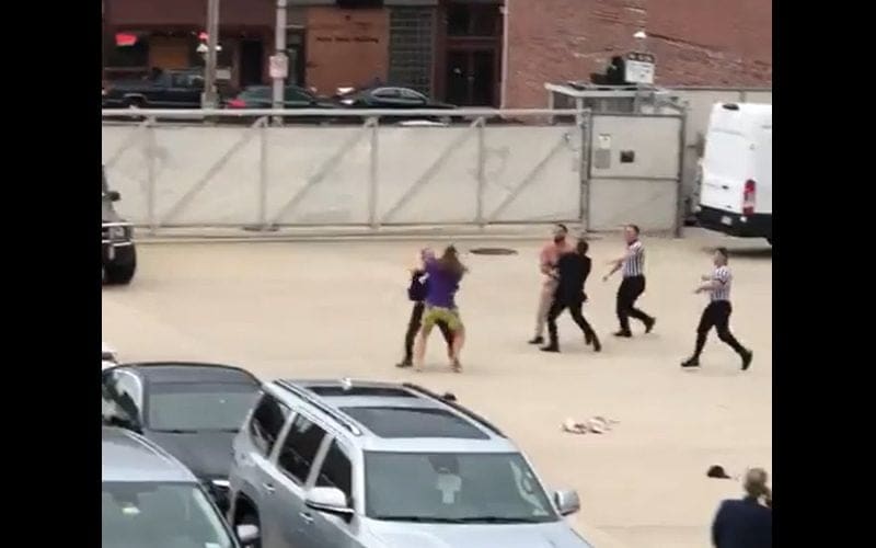 Matt Riddle & Seth Rollins Spotted Brawling In Parking Lot Before WWE RAW