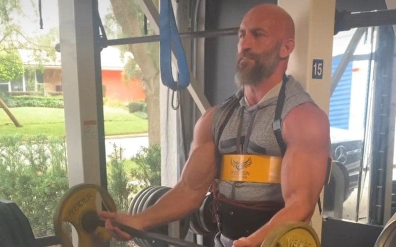 Tommaso Ciampa Grinding Hard In Gym While Recovering From Recent Injury