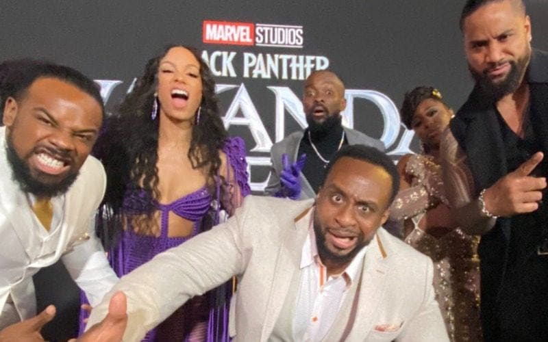 Sasha Banks & Naomi Link Up With The New Day At Black Panther: Wakanda Forever World Premiere
