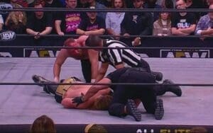 AEW World Title Match Stopped After Hangman Page Suffers Sudden Injury AEW World Title Match Stopped After Hangman Page Suffers Sudden Injury