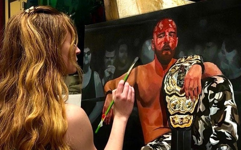 MJF Trolled By Fiancée With Jon Moxley Painting
