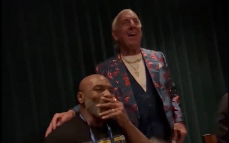 Ric Flair & Mike Tyson Smoke It Up In Las Vegas