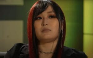 IYO SKY Spotted Wearing Neck Brace During WWE RAW IYO SKY Spotted Wearing Neck Brace During WWE RAW