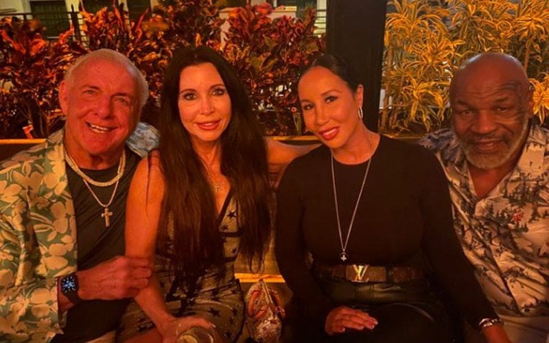 Ric Flair & Mike Tyson Spotted At Dinner With Their Wives