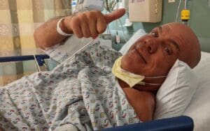 Kurt Angle Gives Thumbs Up From Hospital Bed After Back Injections Kurt Angle Gives Thumbs Up From Hospital Bed After Back Injections