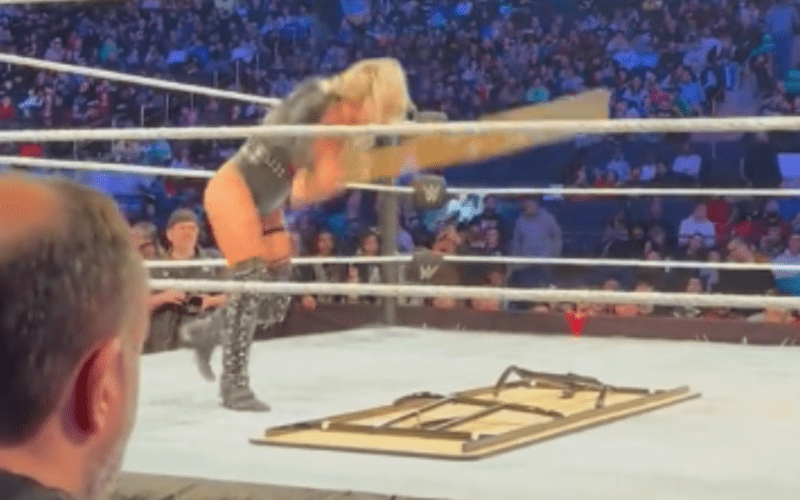 Liv Morgan Destroys Table With Kendo Stick At WWE MSG House Show