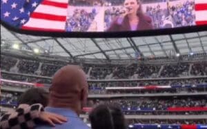 The Rock’s Wife Sings National Anthem At WrestleMania 39 Venue The Rock’s Wife Sings National Anthem At WrestleMania 39 Venue
