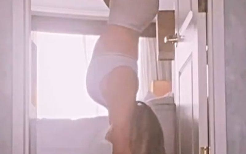 Trish Stratus Shows Off Her Handstand Skills In Underwear Video Drop