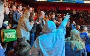 Bray Wyatt Jumps In WWE Crowd After Dark Match Bray Wyatt Jumps In WWE Crowd After Dark Match