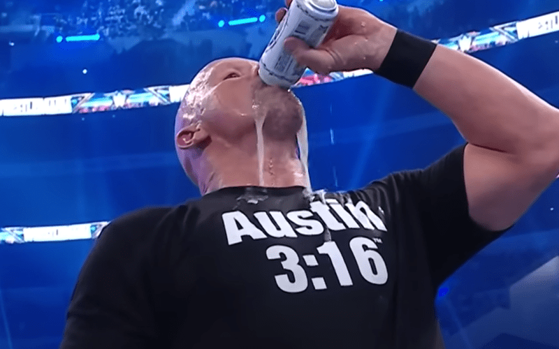 Steve Austin Drank Beer During WrestleMania 38 Match To Take A Breather